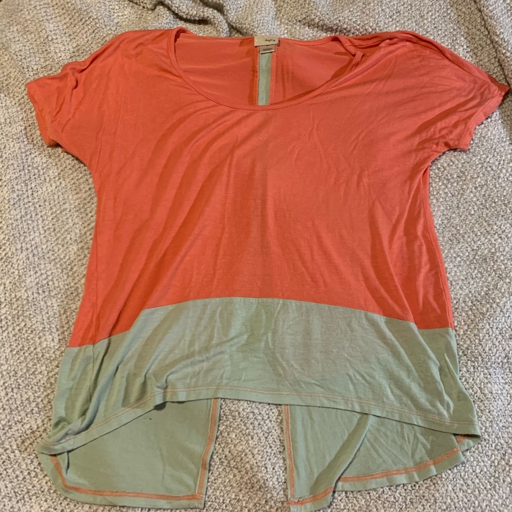 Coral and Mint Top